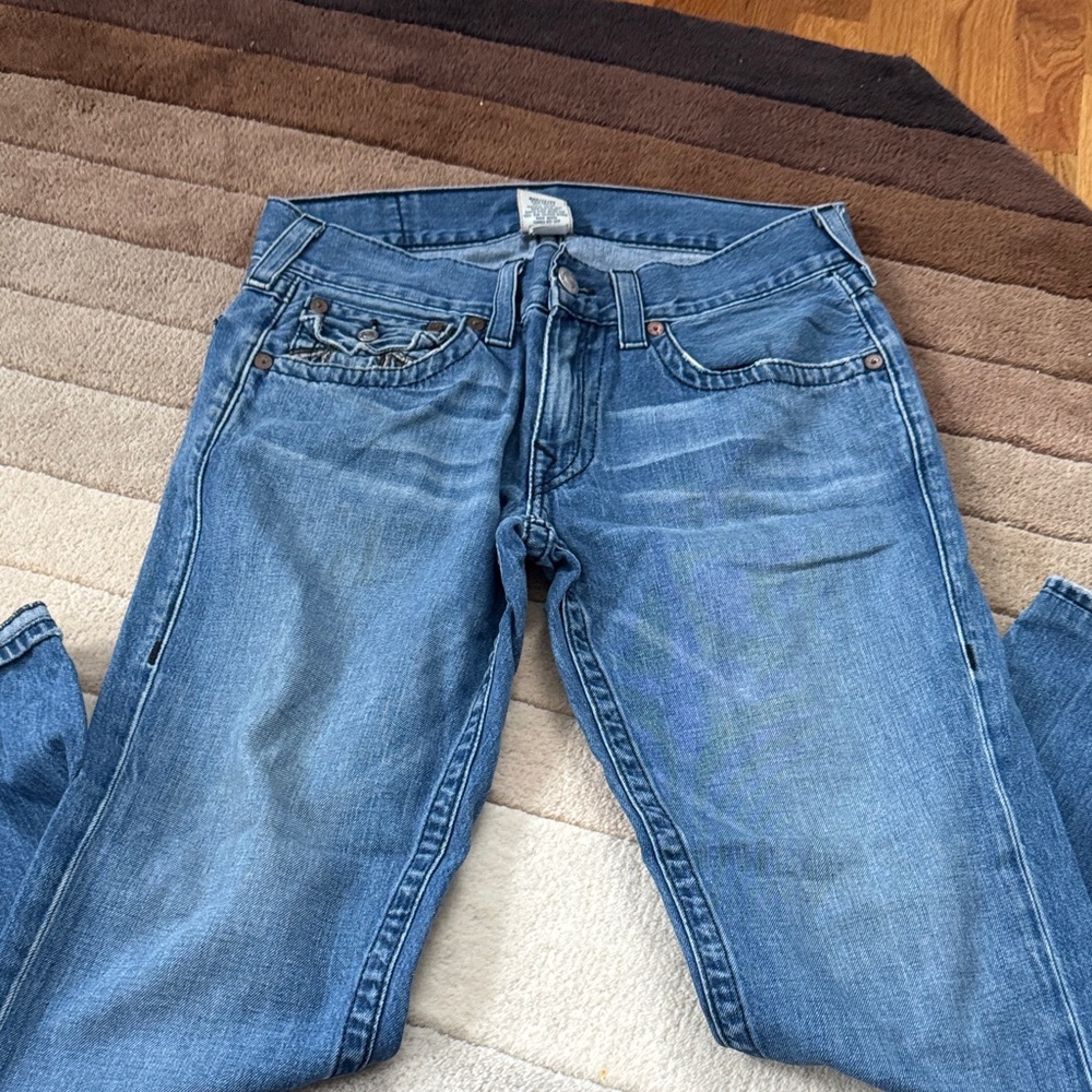 True Religion Men's Straight Blue Jeans